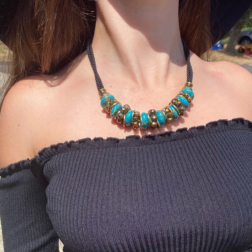 Turquoise and Gold Necklace